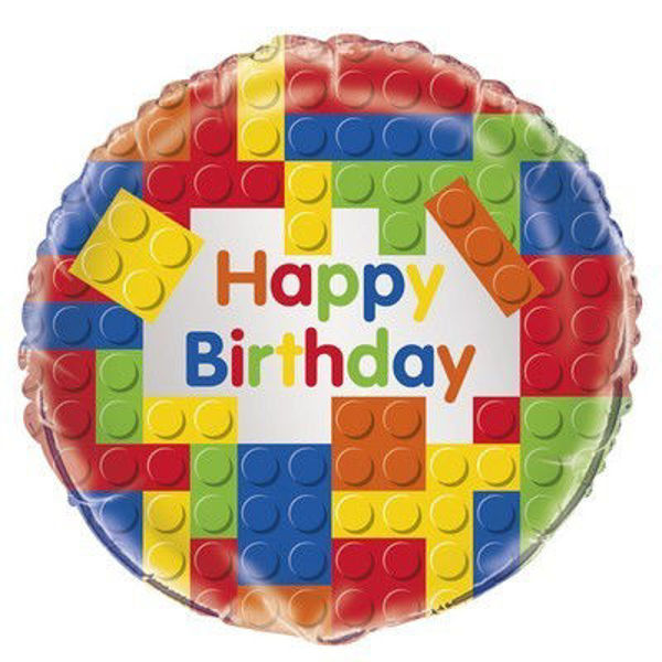 Immagine di Palloncino Mylar 45 cm Lego Happy Birthday
