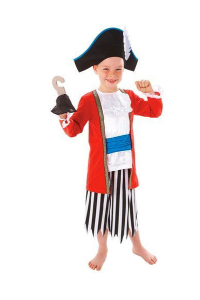 Partycolare- Costume Carnevale Bambino - Capitan Uncino 3-5 anni