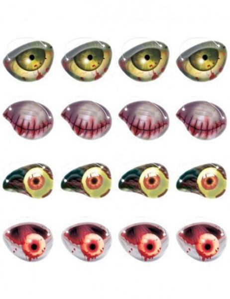 Immagine di Accessori carnevale - Occhi zombi di carta modelli vari 12 pz