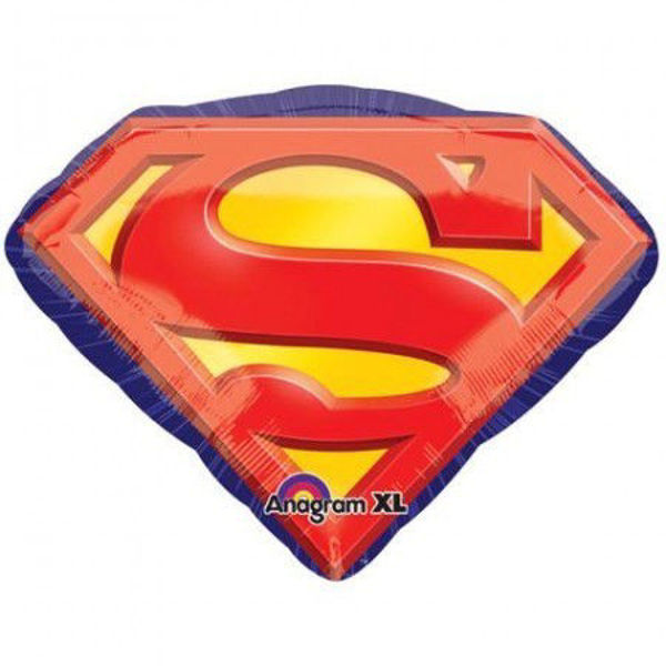 Immagine di Palloncino Mylar Super Shape Stemma Superman 66 cm