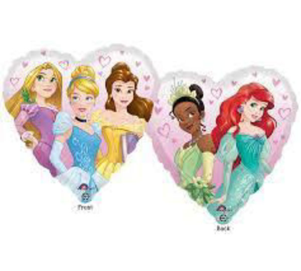 Immagine di Palloncino Mylar Principesse Disney forma Cuore 43 cm