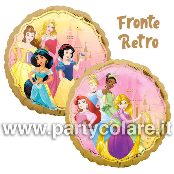 Immagine di Palloncino Mylar 43 cm Principesse Disney Oro