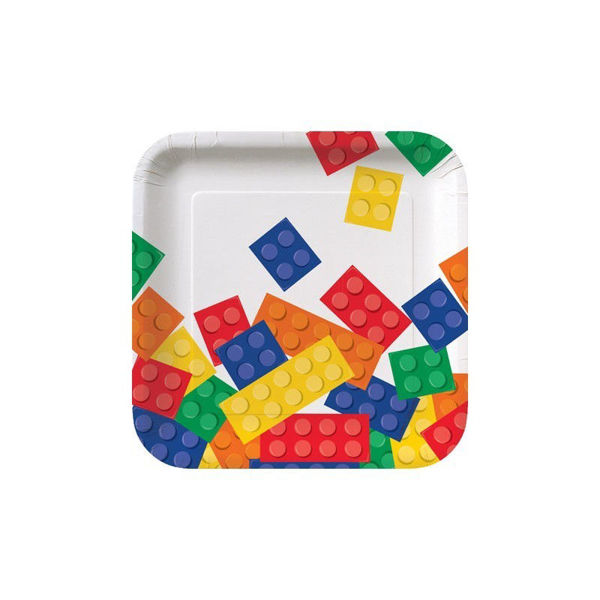 Immagine di Piatti Lego 18x18 cm 8 pezzi