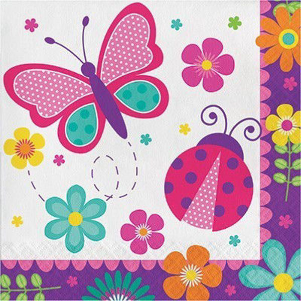 Immagine di Tovaglioli 33x33 cm Farfalla 16 pezzi