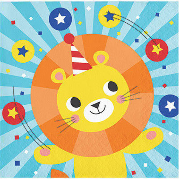 Tovaglioli 25x25 cm Circo 16 pezzi