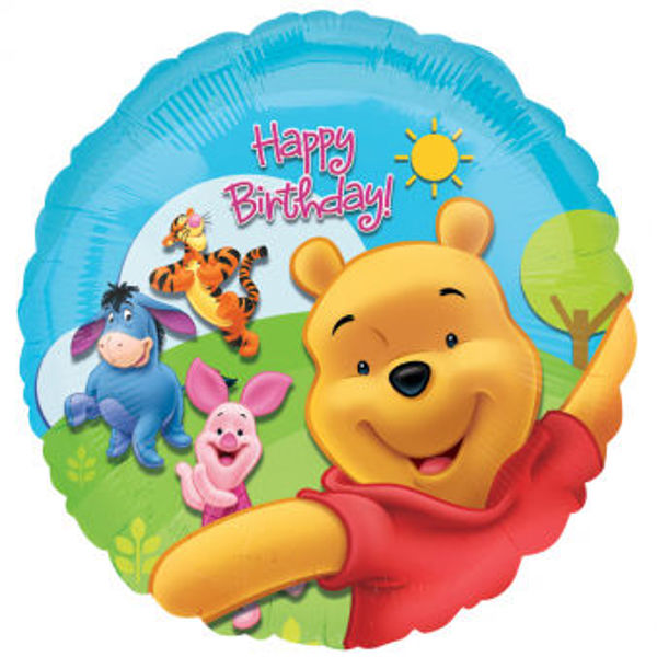 Immagine di Palloncino Mylar Winnie the Pooh Happy Birthday 43 cm