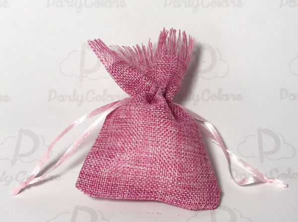 Immagine di Sacchetto juta Rosa 9,5x13 cm