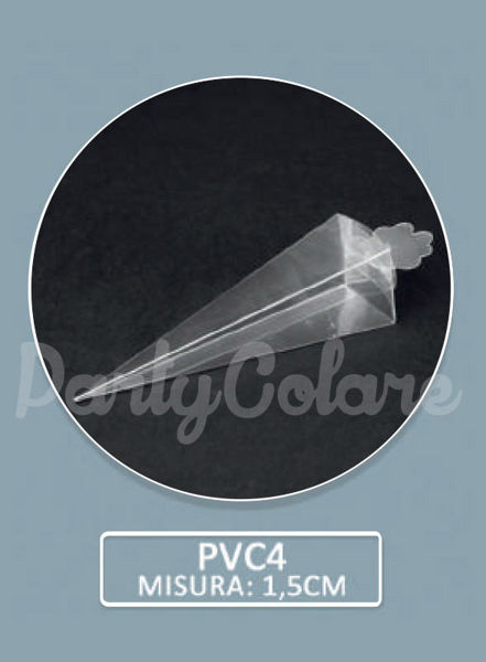 Immagine di 10 Scatoline Cono porta Riso in PVC Trasparente