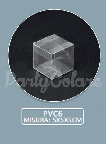 Partycolare- Scatola Cubo Trasparente in Pvc 5x5x5 cm 10 pezzi