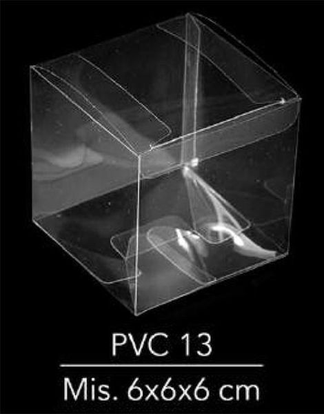 Immagine di Scatola Cubo Trasparente in Pvc 6x6x6 cm 10 pezzi