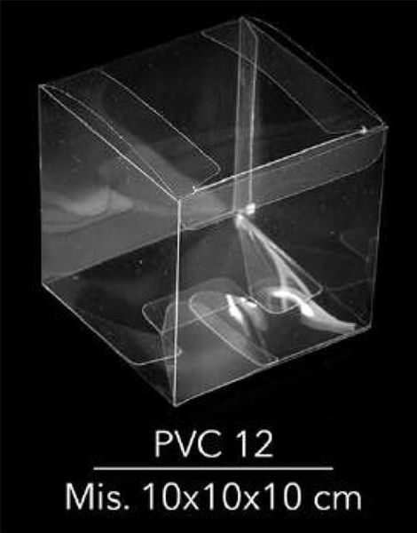 Immagine di Scatola Cubo Trasparente in Pvc 10x10x10 cm 10 pezzi