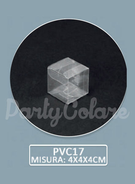Immagine di Scatola Cubo in PVC 4x4x4 cm Trasparente 10 pezzi