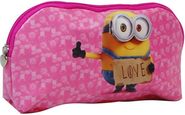 Immagine di Astuccio Bauletto Rosa Minions 25x15 cm