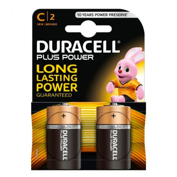 Immagine di Batterie Duracell Plus C Mezza Torcia 2 pz - LR14/MN1400