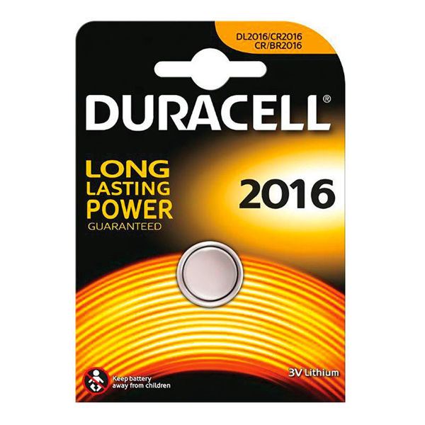 Immagine di Batteria Duracell - Pila a bottone 2016 - 3V Lithium - DL2016/CR2016/CR/BR2016