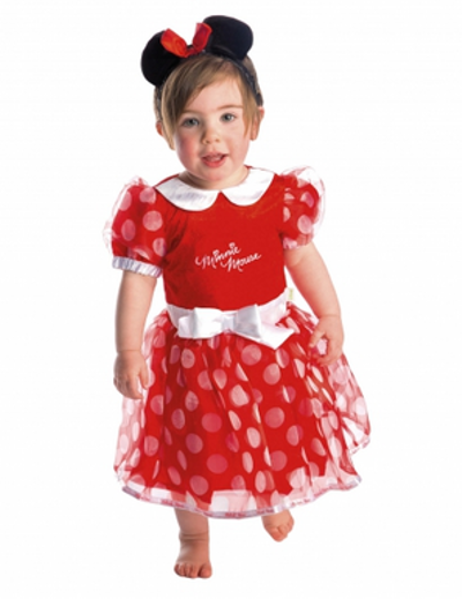 Partycolare- Costume Carnevale Bambina Minnie Rossa Disney 12-18 mesi