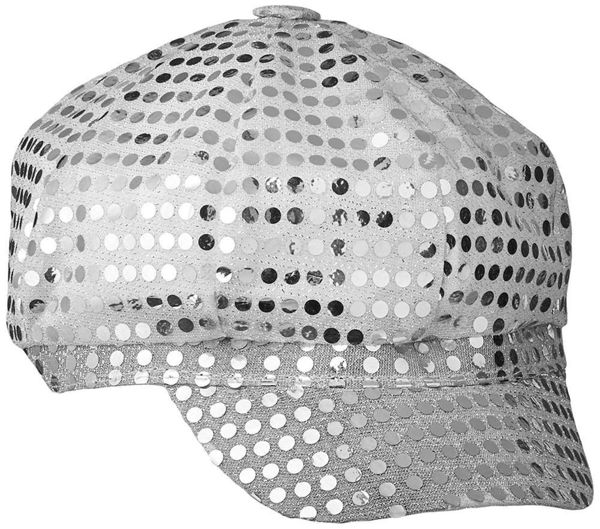 Immagine di Carnevale Accessori - Cappello da Discoteca Argento Brillantinato Taglia Unica