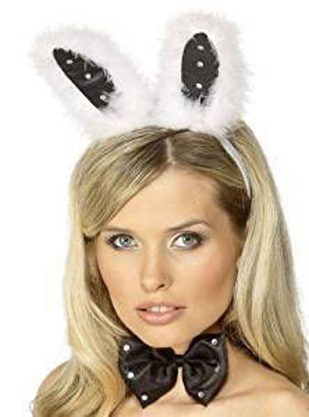 Immagine di Carnevale Accessori Donna - Set Coniglietta Nero e Bianco