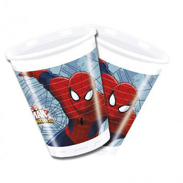 Immagine di Bicchieri 200 ml Spiderman 8 pezzi