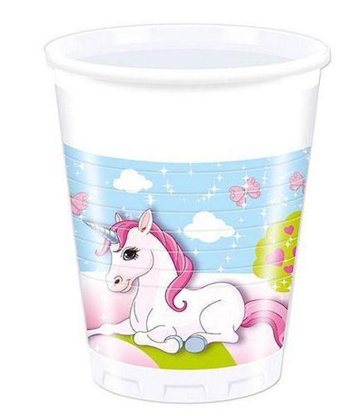 Immagine di Bicchieri 200 ml Unicorno 8 Pezzi