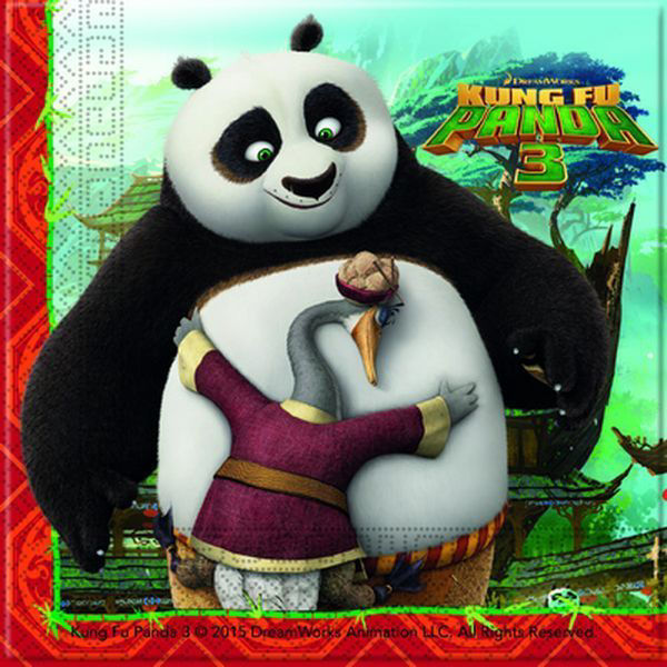 Immagine di Tovaglioli 33x33 cm Kung Fu Panda 20 pezzi