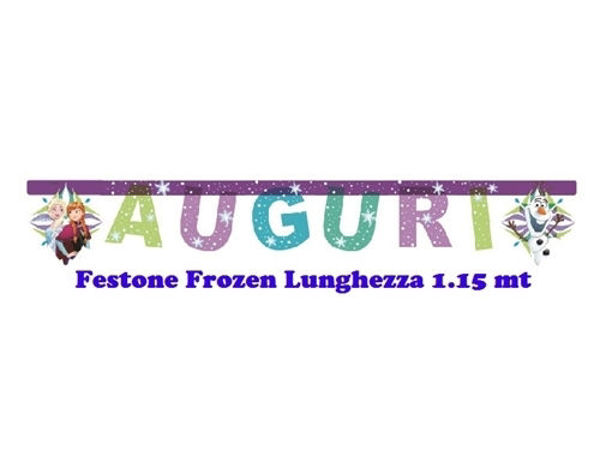 Immagine di Festone Compleanno Frozen Scritta "Auguri" 1,15 mt