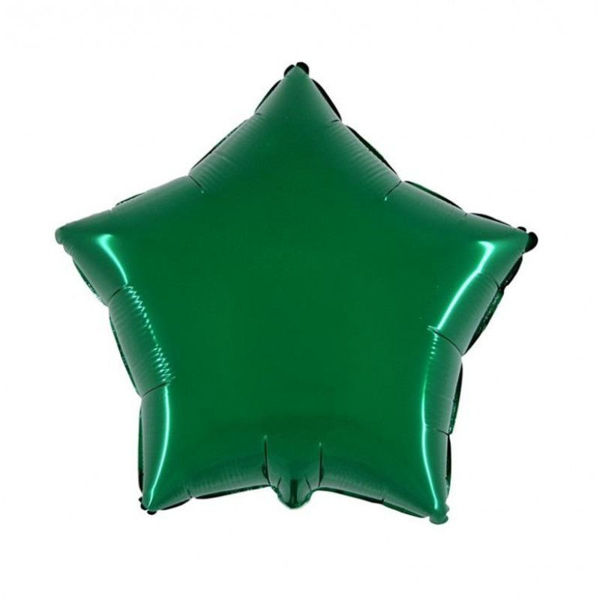 Immagine di Palloncino Mylar Medio Stella Verde Smeraldo 18" 45 cm