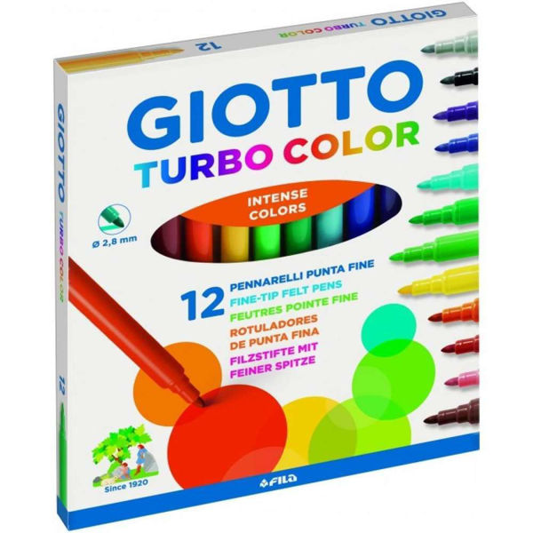 Immagine di Pennarelli Turbo Color Giotto 12 pezzi