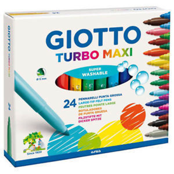 Immagine di Pennarelli Turbo Maxi Color Giotto 24 pezzi