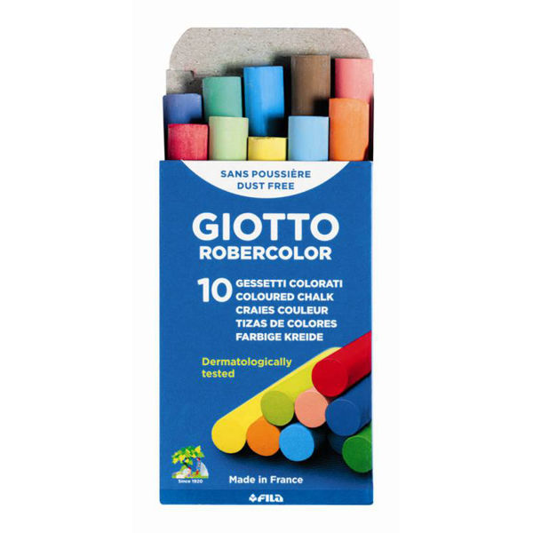 Immagine di Giotto Robercolor astuccio da 10 gessetti colorati