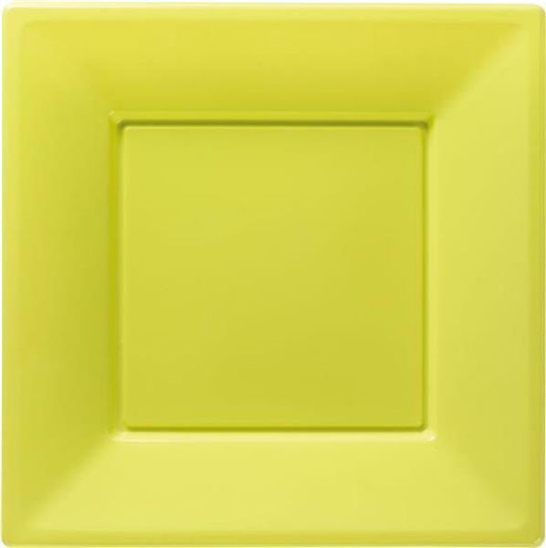 Immagine di Piatti 23x23 cm Quadrato Modus Vivendi Verde 8 pezzi