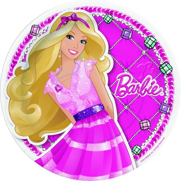 Partycolare- Piatti Barbie 23 cm 8 pezzi