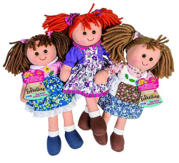 Immagine di Bambola di Pezza le Fiorelline 30 cm - Rag Dolls