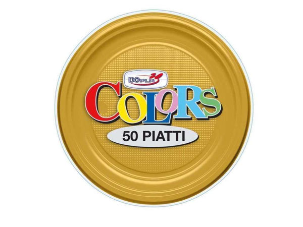 Immagine di Piatti 16 cm Frutta Colors Oro 50 pezzi