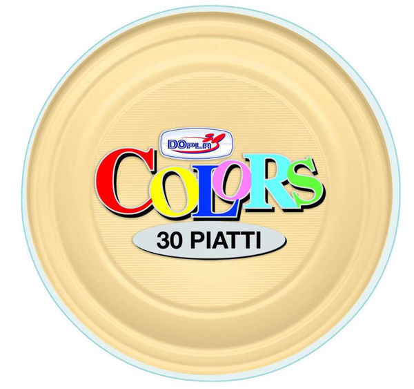 Immagine di Piatti 22 cm Piani Colors Crema 30 pezzi