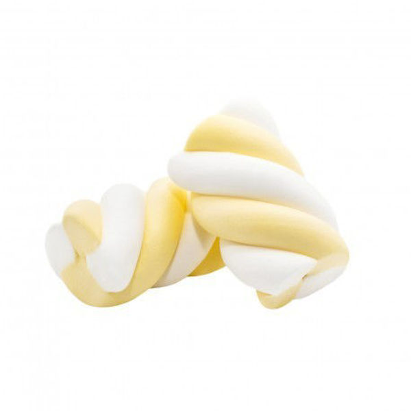 Immagine di Marshmallow Estruso Treccia Bianca Giallo 1 Kg