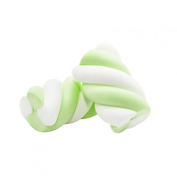 Immagine di Marshmallow Estruso Treccia Bianca Verde 1 Kg