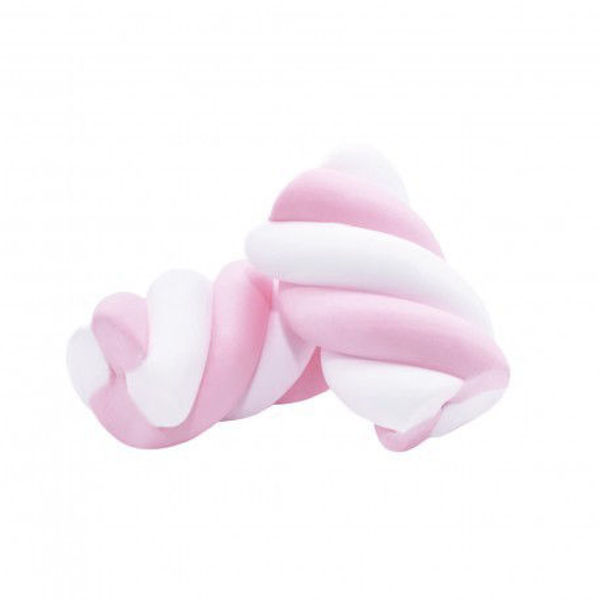 Immagine di Marshmallow Estruso Treccia Bianca Rosa 1 Kg