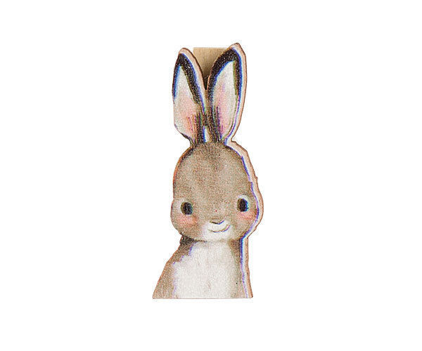 Immagine di Set 6 mollette con coniglio 5,5 cm