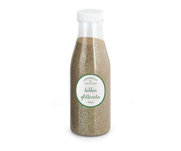 Immagine di Bottiglia Sabbia Naturale Glitterata 950 grammi