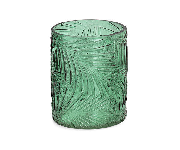 Immagine di Vasetto in vetro Portacandele Verde diametro 10 cm x altezza 12,5 cm