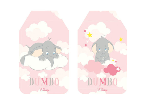 Immagine di Foglio A4 con 16 Etichette pretagliate 7x4 cm Dumbo Rosa