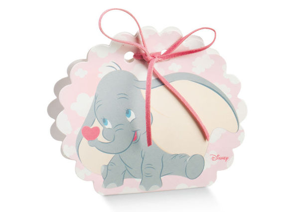 Immagine di Scatolino in Cartoncino Fiore 5,8x4 altezza 8,5 cm Dumbo Rosa 10 pezzi