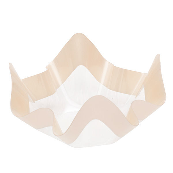 Immagine di Porta Confetti Trasparente con Decorazione Bianco Perlato 13x7 cm