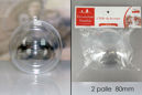 Immagine di Set 2 Palline Trasparenti da decorare 80 mm
