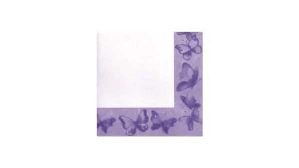 Immagine di Tovaglioli 33x33 cm Farfalle Viola 20 pezzi