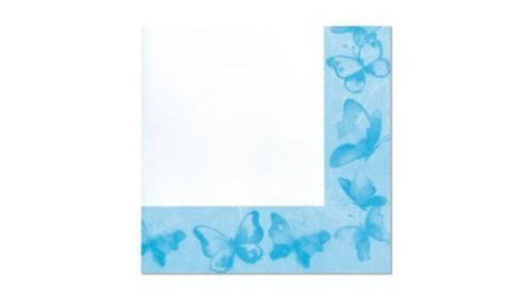 Immagine di Tovaglioli 33x33 cm Farfalle Turchese 20 pezzi