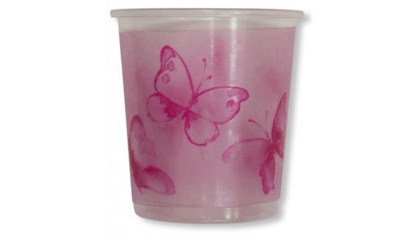 Immagine di Bicchieri 250 cc Farfalle Pink 8 pezzi