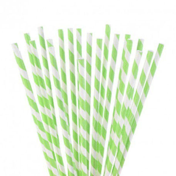 Immagine di Bastoncini 15,5 cm Spirale Verde per Cakepop 24 pezzi