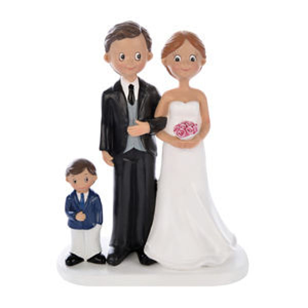 Immagine di Cake Topper Sposi con Bimbo